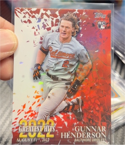 2023 Topps 2022 Greatest Hits #22GH-13 Gunnar Henderson — front