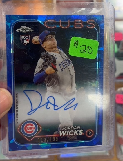 2024 Topps Chrome Sapphire #CSA-JW Jordan Wicks — front