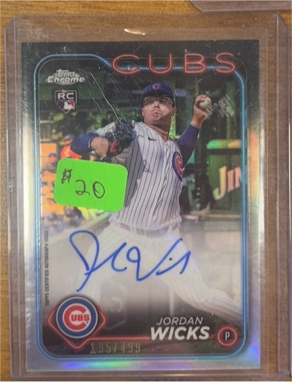 2024 Topps Chrome Update #RA-JWS Jordan Wicks Rookie Refractor Auto — front