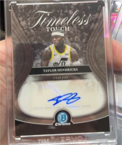 2025 Bowman Chrome #TTA-TH Taylor Hendricks Timeless Touch Auto — front