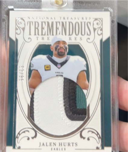 2025 Panini National Treasures Tremendous Treasures #TT-JH Jalen Hurts — front