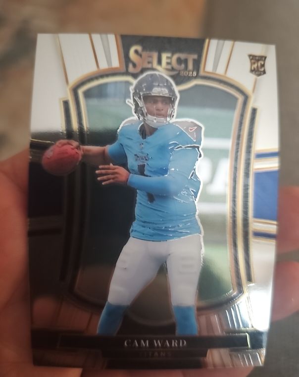 2025 Panini Select #126 Cam Ward Premier Level Rookie Tennessee Titans — front