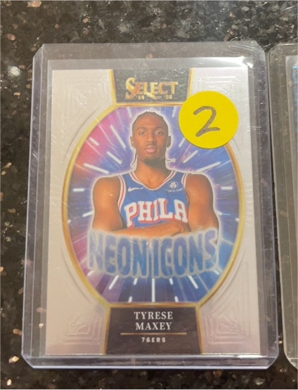 2024-25 Panini Select #14 Tyrese Maxey Neon Icons — front