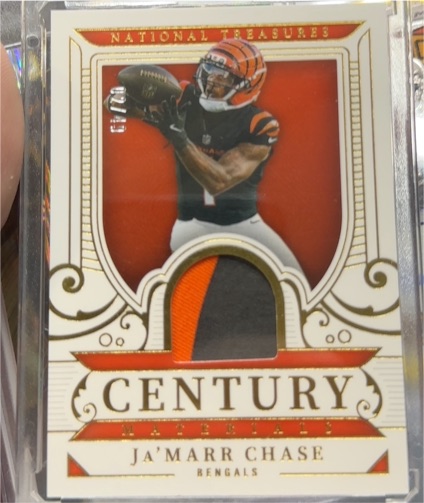 2025 Panini National Treasures Century Materials #CEN-JCE Ja'Marr Chase — front