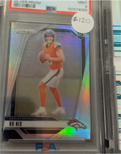 2024 Panini Prizm #309 Bo Nix Silver Prizm Rookie Card — front
