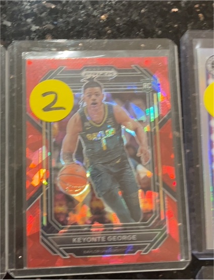 2023 Panini Prizm Draft Picks #47 Keyonte George Red Ice — front
