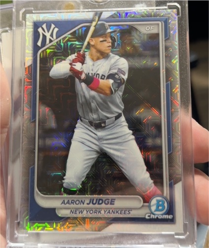 2024 Bowman Chrome #80 Aaron Judge Mojo Refractor — front