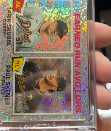 2026 Topps Heritage #7 Paul Skenes Tarik Skubal ERA Leaders — front