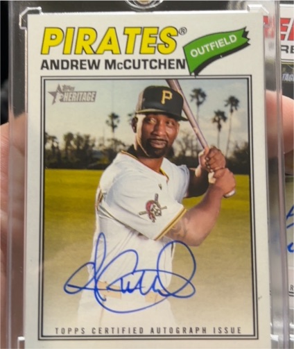 2026 Topps Heritage Real One Autographs #ROA-AMC Andrew McCutchen — front