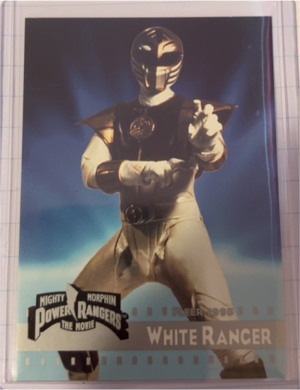 1995 Fleer Mighty Morphin Power Rangers The Movie #2 White Ranger — front