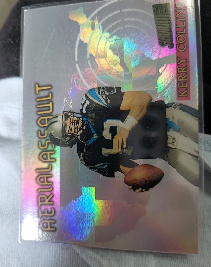 1997 Topps Stadium Club #AA9 Kerry Collins Aerial Assault — front