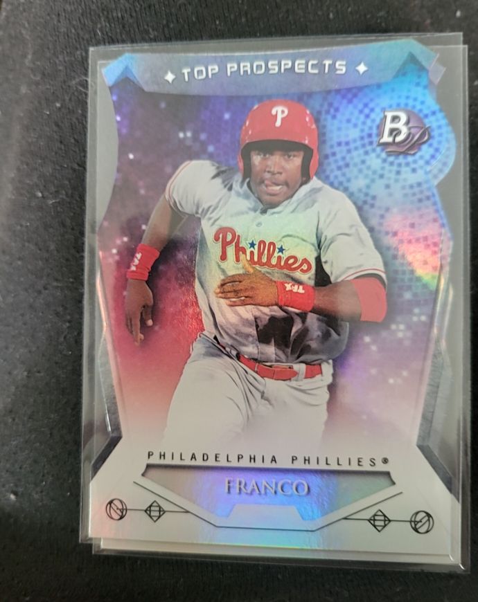 2014 Bowman Platinum Top Prospects Die-Cut #TP-MF Maikel Franco — front