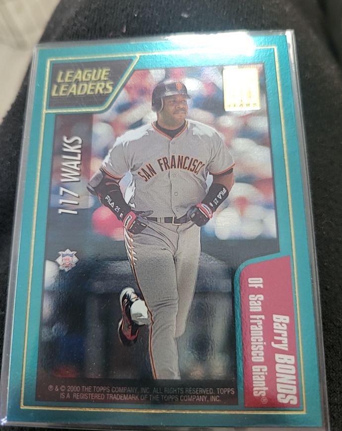 2000 Topps #395 Barry Bonds League Leaders — front