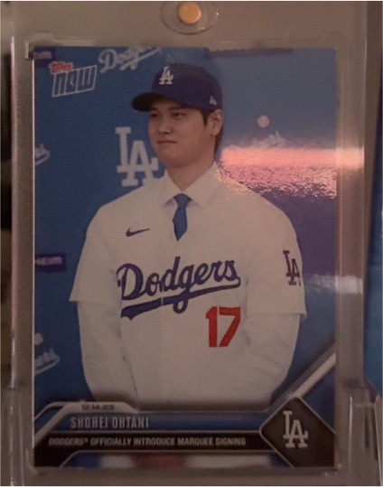 2023 Topps Now #OS-23 Shohei Ohtani Dodgers Introduce Marquee Signing — front