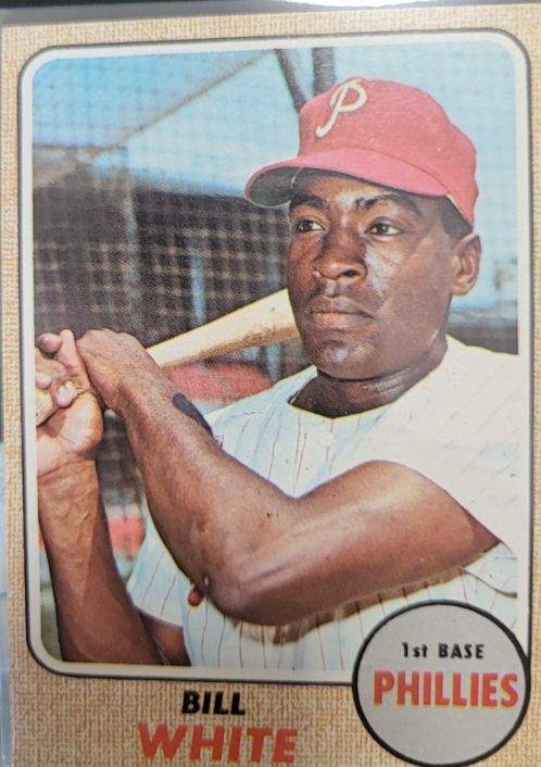 1968 Topps #190 Bill White Philadelphia Phillies — front