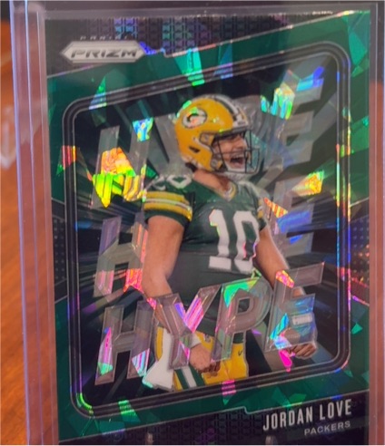 2024 Panini Prizm #2 Jordan Love Hype Green Ice Prizm — front