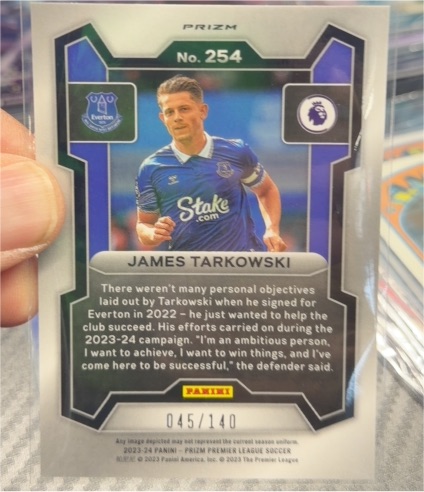 2023 Panini Prizm Premier League #254 James Tarkowski — front