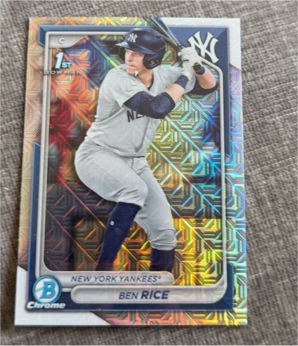 2024 Bowman Chrome #BCP-186 Ben Rice — front
