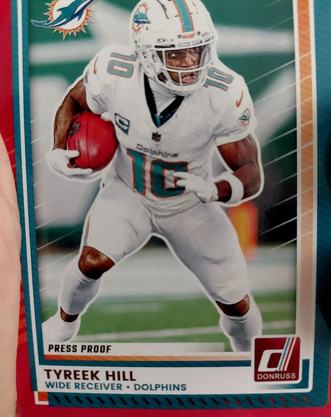 2025 Donruss #221 Tyreek Hill Press Proof — front