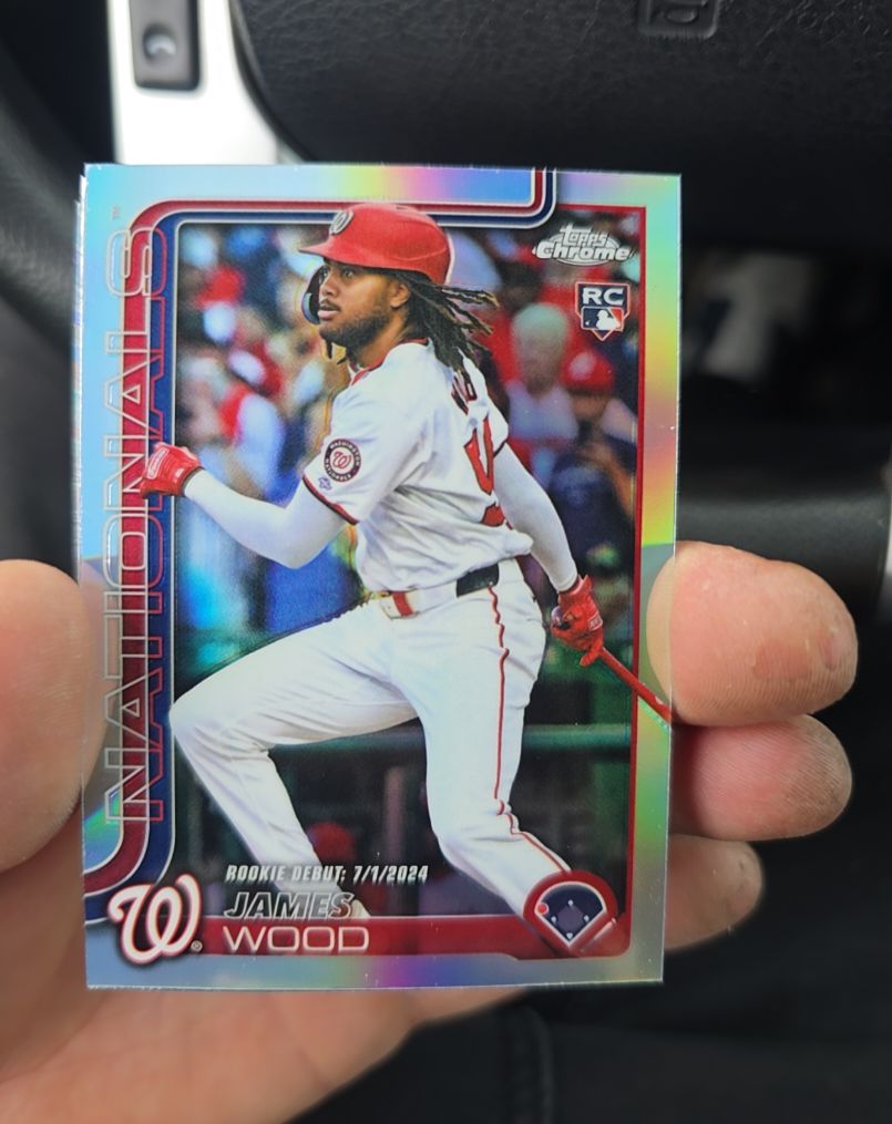 2025 Topps Chrome Update #USC95 James Wood Rookie Debut — front