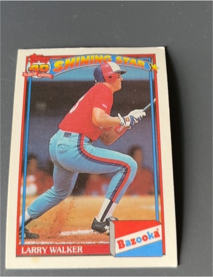 1991 Topps Bazooka #19 Larry Walker — front