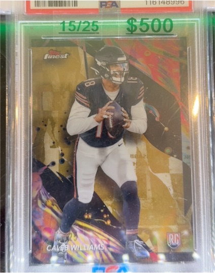 2024 Topps Finest #161 Caleb Williams Rookie Card — front
