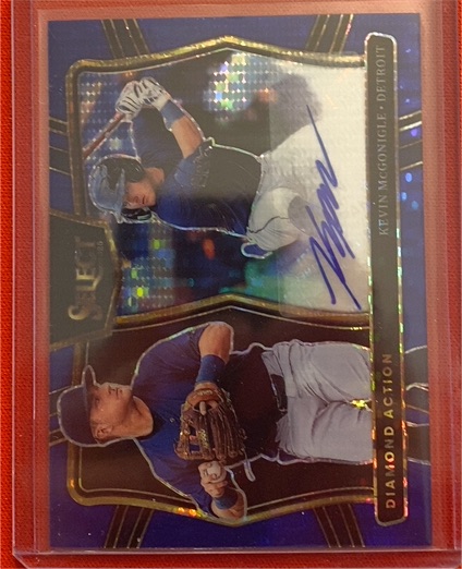 2025 Panini Select #DAS-KM Kevin McGonigle Diamond Action Blue Pulsar Auto — front