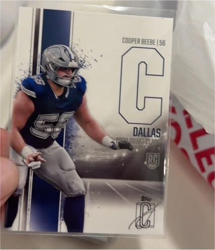 2024 Topps Signature Class #98 Cooper Beebe Rookie Dallas Cowboys — front
