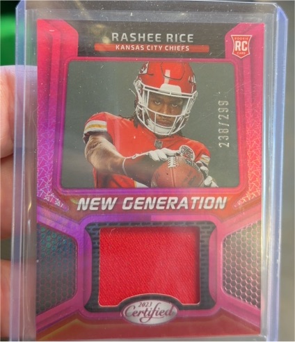 2023 Panini Certified #NGJM-25 Rashee Rice New Generation Jersey Patch — front