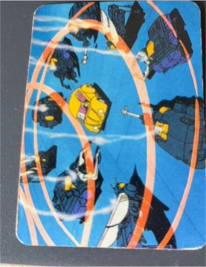 1985 Hasbro Transformers Action Card #191 Insecticons Trap Bumblebee — front