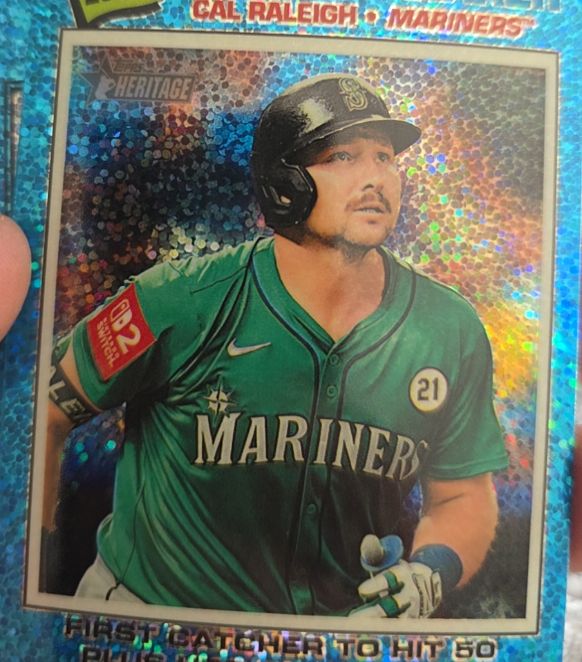2026 Topps Heritage Chrome #231 Cal Raleigh — front