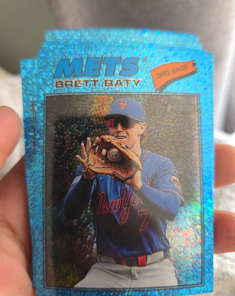 2026 Topps Heritage Chrome #19 Brett Baty — front