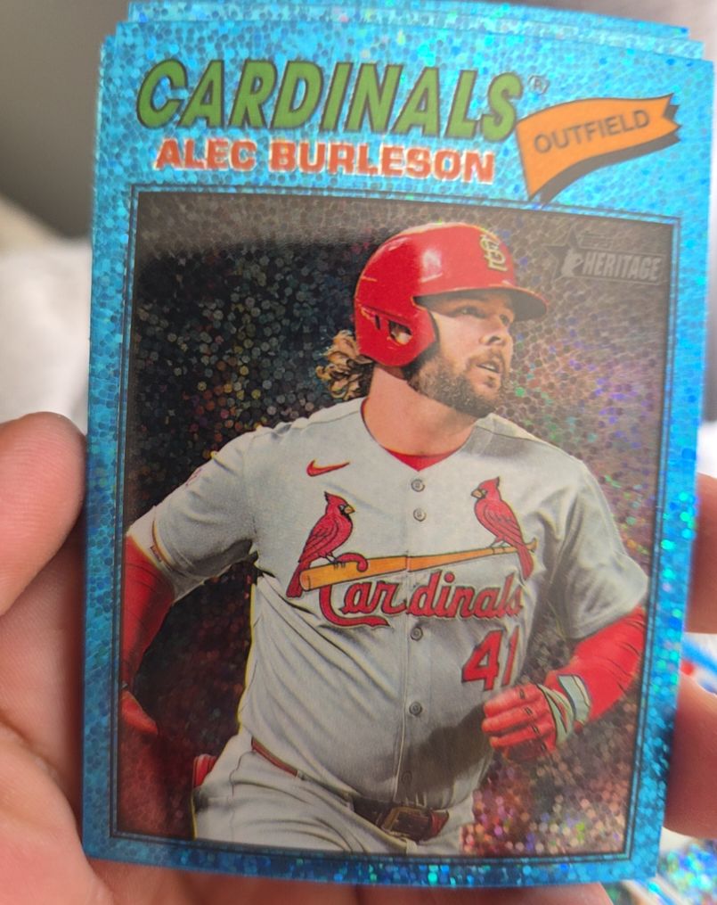 2026 Topps Heritage Chrome #165 Alec Burleson — front