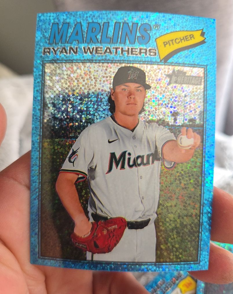 2026 Topps Heritage #307 Ryan Weathers — front