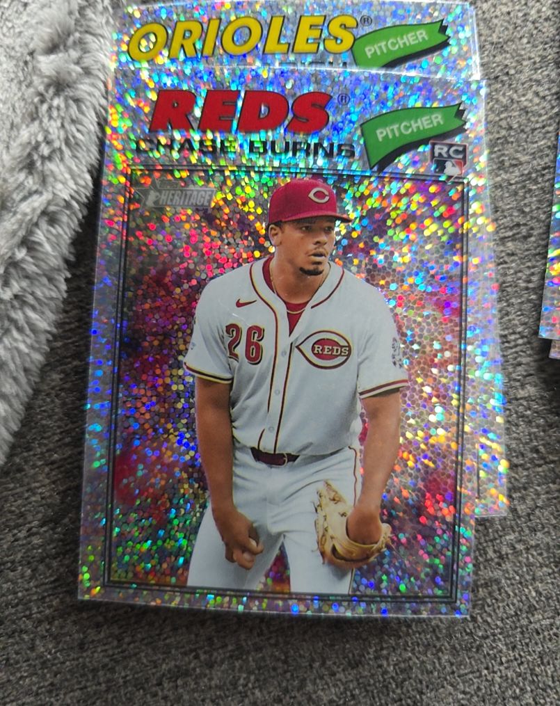 2026 Topps Heritage #212 Chase Burns — front