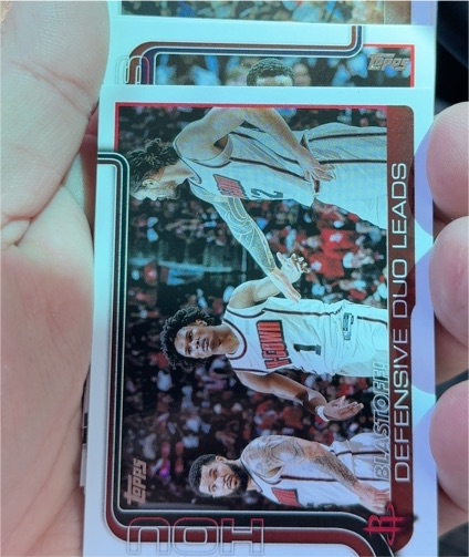 2025-26 Topps #297 Blastoff! Defensive Duo Leads Houston Rockets — front