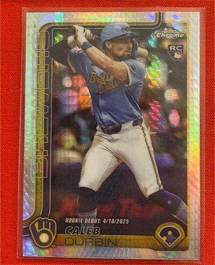 2025 Topps Chrome Update #USC112 Caleb Durbin Rookie Debut — front