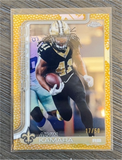 2025 Topps Chrome #215 Alvin Kamara — front