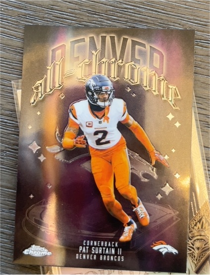 2025 Topps Chrome #ACT-18 Pat Surtain II All-Chrome Denver Broncos — front