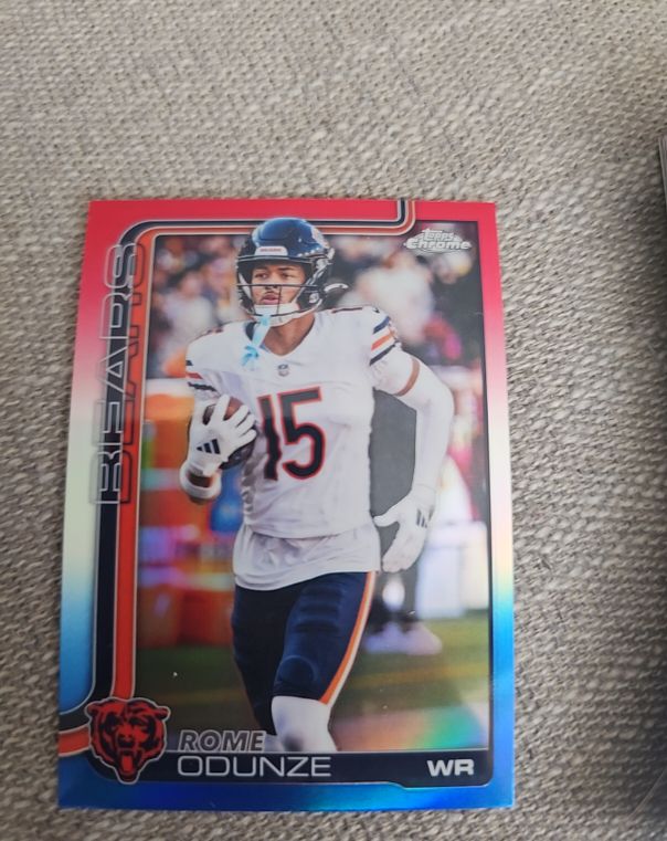 2025 Topps Chrome Football #49 Rome Odunze — front