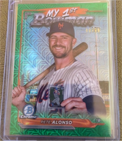 2024 Bowman Chrome My 1st Bowman Mojo Refractor #M1B-37 Pete Alonso — front