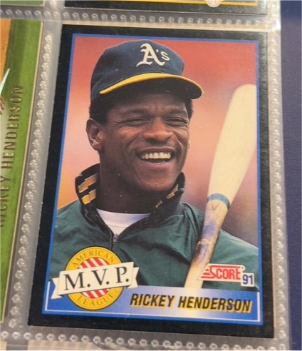 1991 Score #875 Rickey Henderson — front