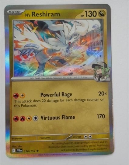 2023 Pokemon SV09: Journey Together #116 N's Reshiram — front
