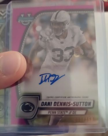 2024 Bowman University Chrome #51 Dani Dennis-Sutton — front