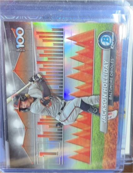 2024 Bowman Chrome Top 100 #BTP-1 Jackson Holliday — front