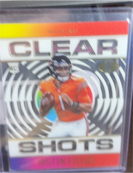 2021 Panini Illusions #CS-19 Justin Fields Clear Shots Rookie Card — front