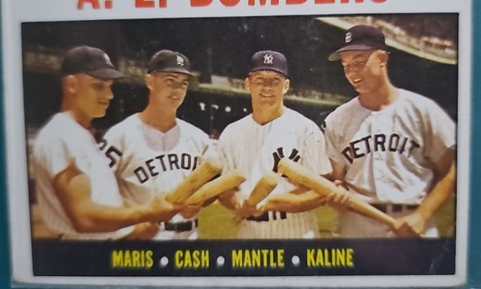 1964 Topps #331 A.L. Bombers Roger Maris Norm Cash Mickey Mantle Al Kaline — front