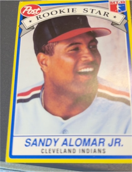 1991 Post Cereal #6 Sandy Alomar Jr. — front