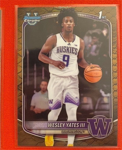 2025-26 Bowman Chrome Prospects #BCP-43 Wesley Yates III — front
