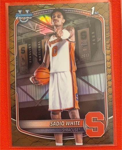 2025-26 Bowman Chrome #BCP-41 Sadiq White — front